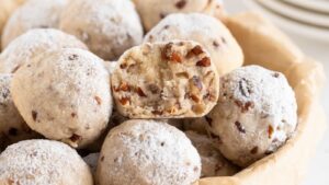 Buttery Pecan Snowball Cookies