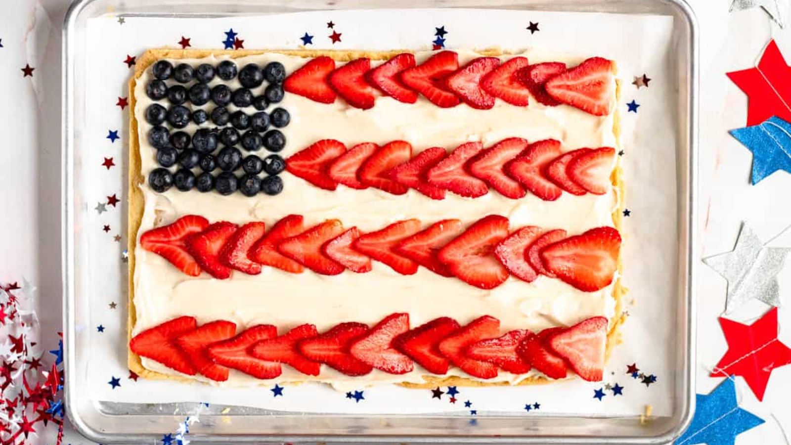 Fourth of July Fruit Pizza