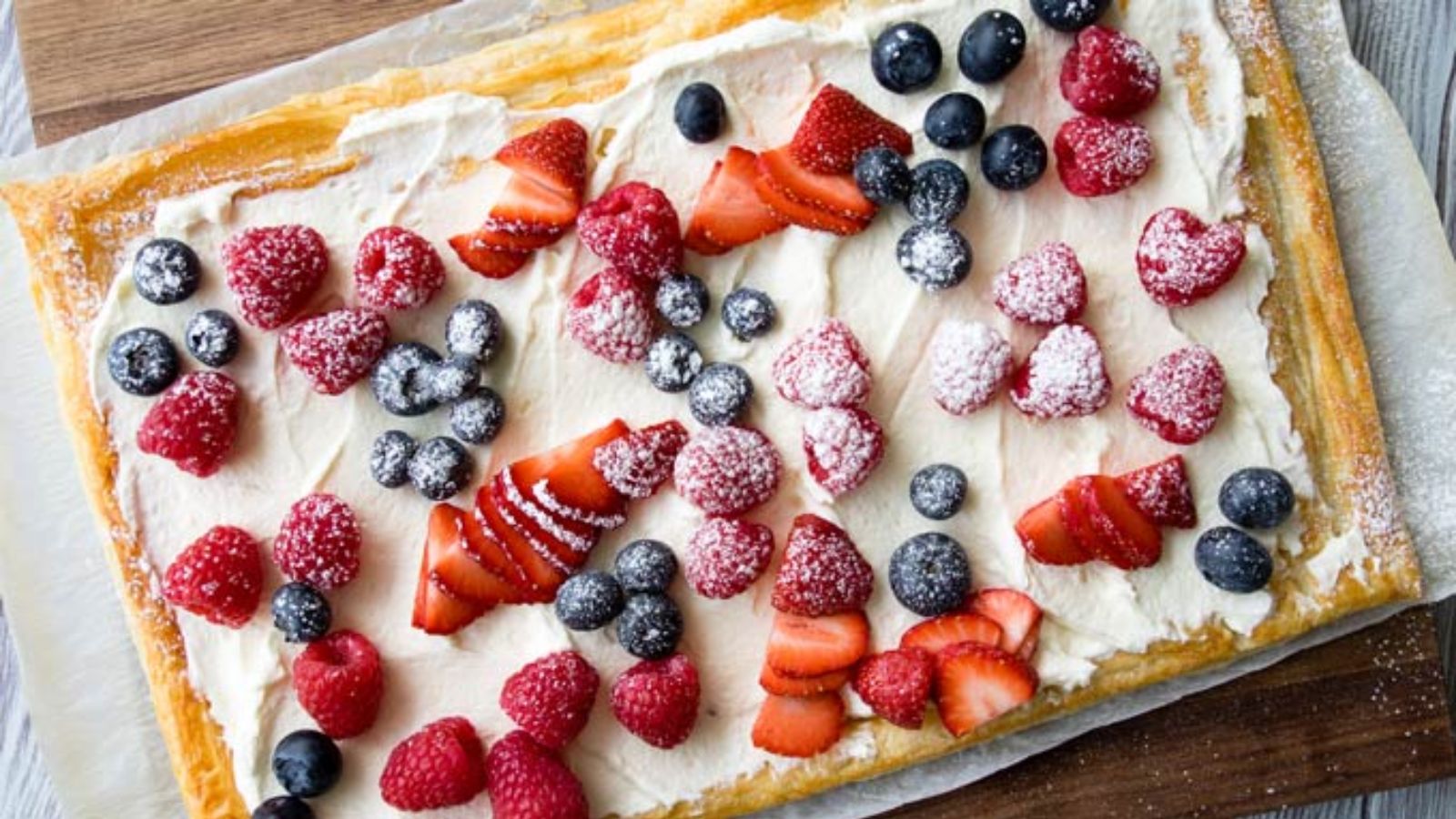 RED, WHITE AND BLUE PASTRY BREAKFAST TART 