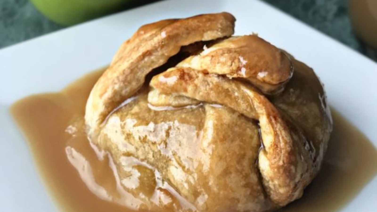 Apple Dumplings with Spiced Rum Caramel Sauce