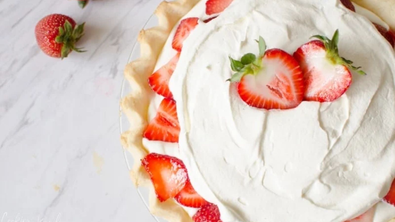 Strawberries and Cream Pie
