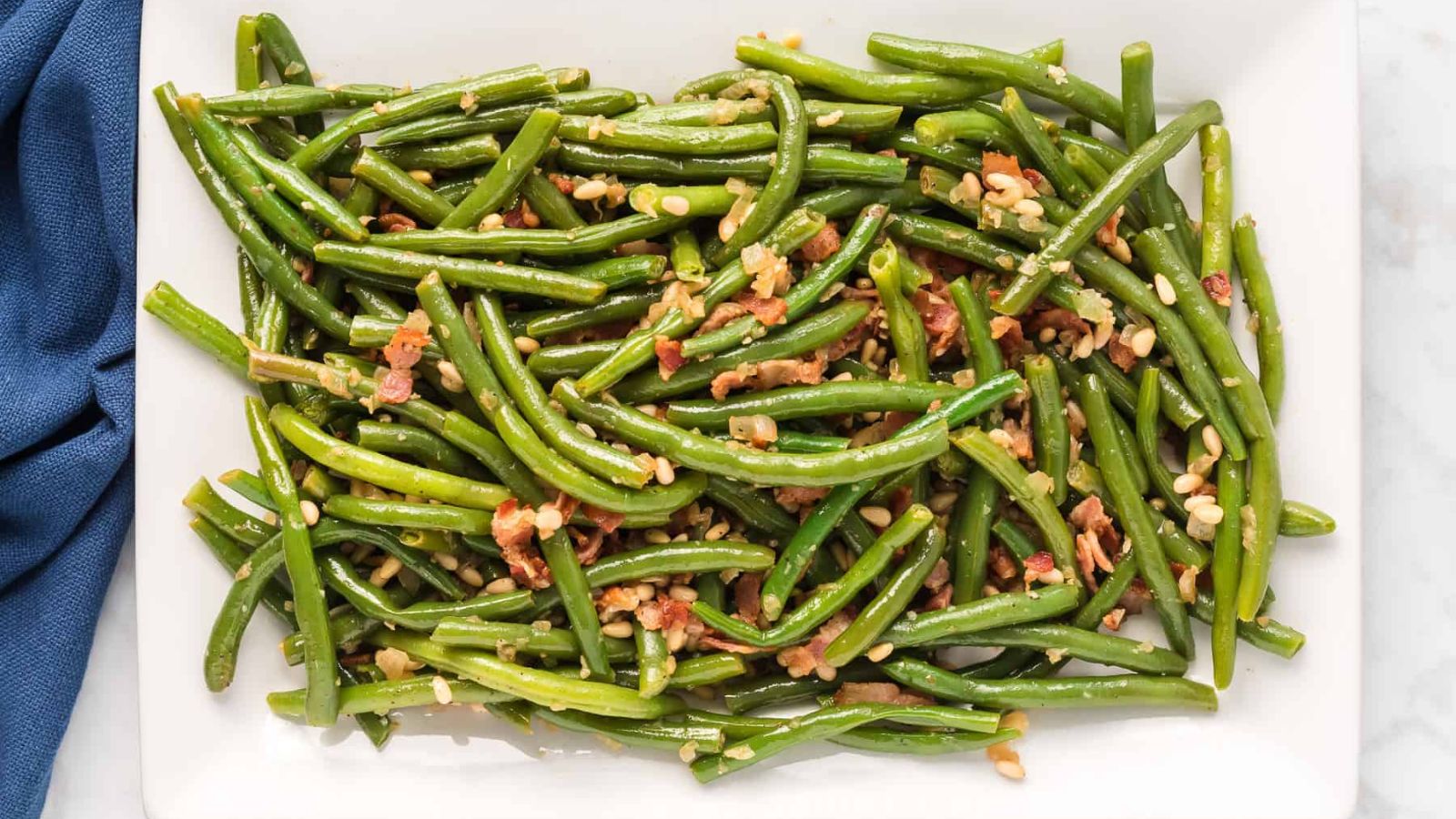 Green Beans with Bacon & Pine Nuts