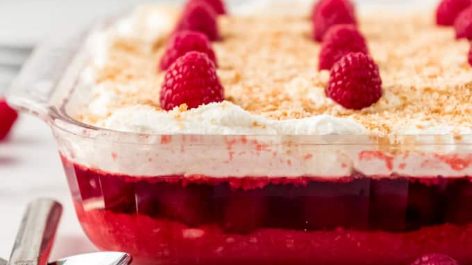 Fresh Raspberry Jello Dessert